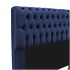 Cabeceira Captonê Pérola 140cm Casal Suede Azul