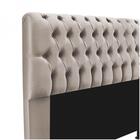 Cabeceira Captonê Pérola 90cm Suede Bege