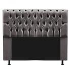 Cabeceira Captonê Pérola 90cm Suede Cinza