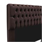 Cabeceira Captonê Pérola 90cm Suede Marrom