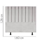 Cabeceira Carla Suede 195cm Cinza