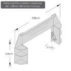 Cabeceira Carrara Para Colchão Box Casal Padrão Com 2 Criados