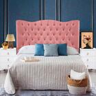 Cabeceira Casal 1,40 Cm Tecido Capitone Para Cama Box Rose