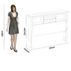 Cabeceira Casal 1,40 Havana Com Nichos Branco - Tebarrot