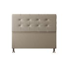 Cabeceira Casal 1,40m Atenas Suede Bege Dal Poz Estofados