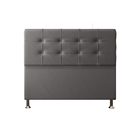 Cabeceira Casal 1,40m Atenas Suede Cinza Dal Poz Estofados