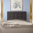 Cabeceira Casal 1,40m Atenas Suede Marrom Dal Poz Estofados