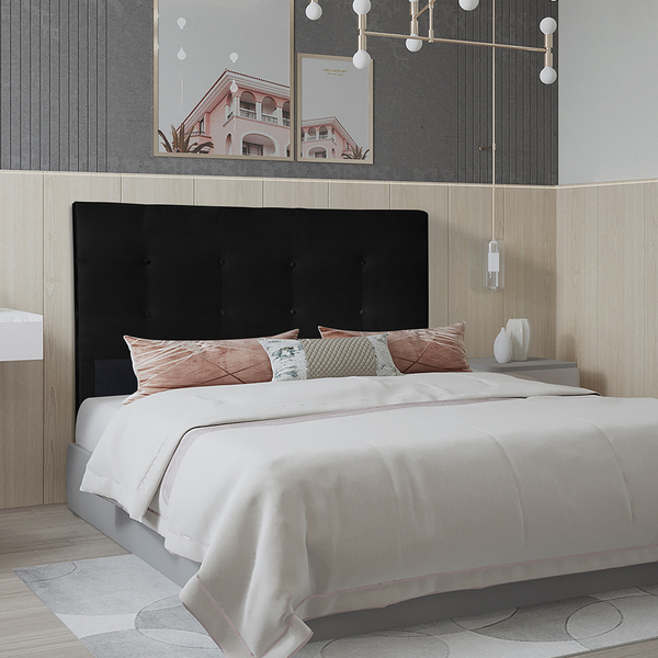 Cabeceira Casal 1,40m Berlim Corino Preto Dal Poz Estofados