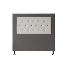 Cabeceira Casal 1,40m Havana Suede Cinza Dal Poz Estofados