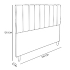 Cabeceira Casal 1,40m Londres Veludo Rosa Dal Poz Estofados