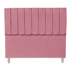Cabeceira Casal 1,40m Londres Veludo Rosa Dal Poz Estofados
