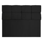 Cabeceira Casal 1,40m Nina Suede Preto - Pallazio