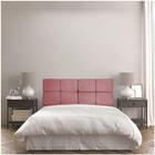 Cabeceira Casal 1,40m Nina Suede Rosê - Pallazio
