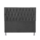 Cabeceira Casal 1,40m Paris Suede Cinza Dal Poz Estofados