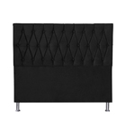 Cabeceira Casal 1,40m Paris Suede Preto Dal Poz Estofados