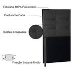 Cabeceira Casal 1,40m Roma Corano - Pallazio Cor Preto