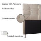 Cabeceira Casal 1,40m Roma Suede - Pallazio Cor Bege