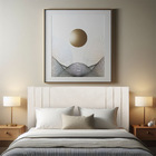 Cabeceira Casal 1,40m Viena Suede Bege Dal Poz Estofados