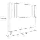 Cabeceira Casal 1,40m Viena Veludo Cinza Dal Poz Estofados
