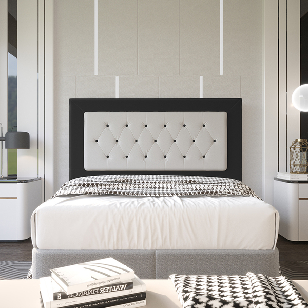 Cabeceira Casal 1,60m Havana Suede Preto Dal Poz Estofados