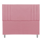 Cabeceira Casal 1,60m Viena Suede Rosa Dal Poz Estofados