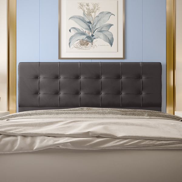 Cabeceira Casal 1,95m Atenas Suede Marrom Dal Poz Estofados
