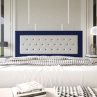 Cabeceira Casal 1,95m Havana Suede Azul Dal Poz Estofados