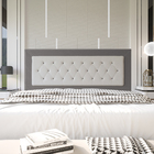 Cabeceira Casal 1,95m Havana Suede Cinza Dal Poz Estofados