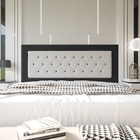 Cabeceira Casal 1,95m Havana Suede Preto Dal Poz Estofados