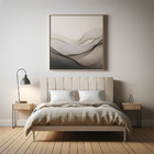 Cabeceira Casal 1,95m Londres Suede Bege Dal Poz Estofados