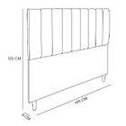 Cabeceira Casal 1,95m Londres Suede Cinza Dal Poz Estofados