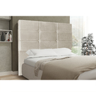 Cabeceira Casal 1,95m Toquio Suede Bege Dal Poz Estofados