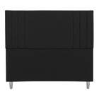 Cabeceira Casal 1,95m Viena Suede Preto Dal Poz Estofados