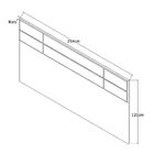 Cabeceira Casal 100% Mdf 2298 Branco/ Marfim Areia - Foscarini