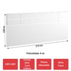 Cabeceira Casal 100% Mdf 2299 Branco - Foscarini