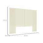 Cabeceira Casal 100% Mdf Off White Tw153 - Dalla Costa