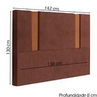 Cabeceira Casal 138 Cm Veron Veludo Soon