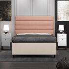 Cabeceira Casal 138x188cm Hit Id5 Suede Bege/linho Rosê