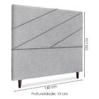 Cabeceira Casal 140 Cm Com Frame Cristal Boucle Artte