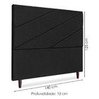 Cabeceira Casal 140 Cm Com Frame Cristal Linho Artte