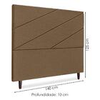 Cabeceira Casal 140 Cm Com Frame Cristal Linho Artte