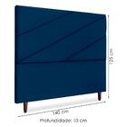 Cabeceira Casal 140 Cm Com Frame Cristal Suede Artte