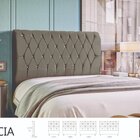 Cabeceira Casal 140 Cm Com Strass Grécia Bege