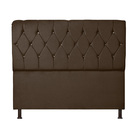 Cabeceira Casal 140 Cm Com Strass Malaga Veludo  Marrom