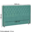 Cabeceira Casal 140 Cm Firezz Veludo Peer