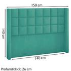 Cabeceira Casal 140 Cm Genov Veludo Peer