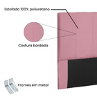 Cabeceira Casal 140 Cm Londres Veludo Rosa - Nexta Casa