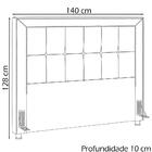 Cabeceira Casal 140 Cm Napoll Veludo Peer