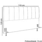 Cabeceira Casal 140 Cm Sevill Veludo Peer