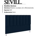 Cabeceira Casal 140 Cm Sevill Veludo Peer